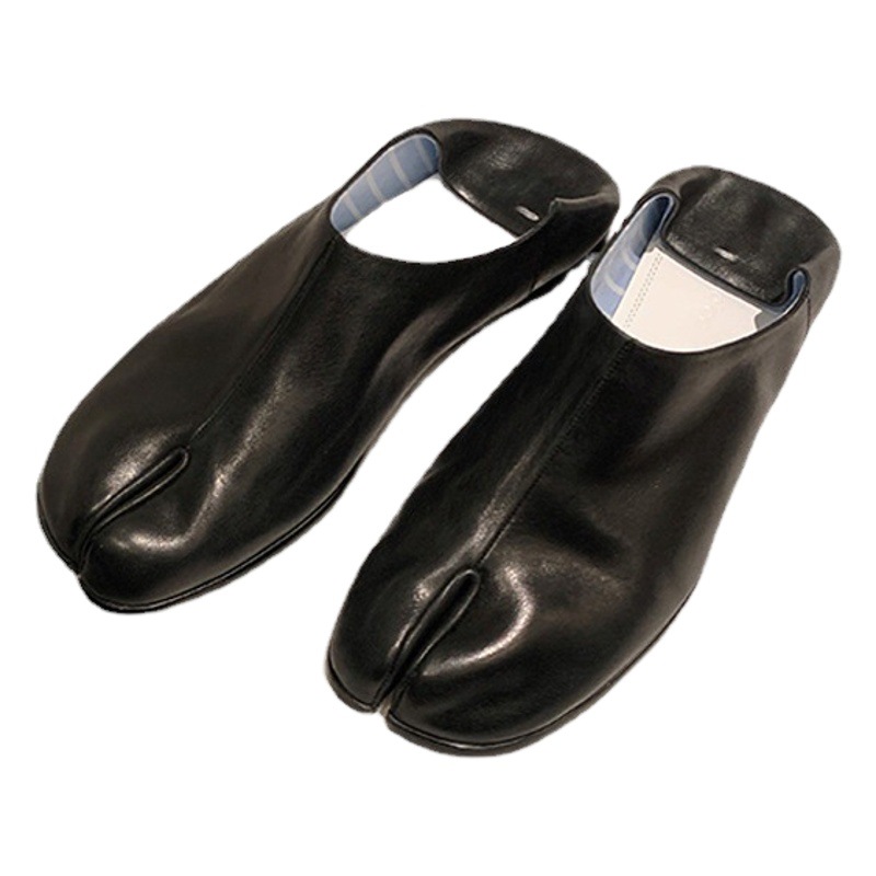 Uva mamá verano nuevo plano de corte bajo perezoso deslizamiento-En cerdo Hoof split toe zapatos planos para mujeres