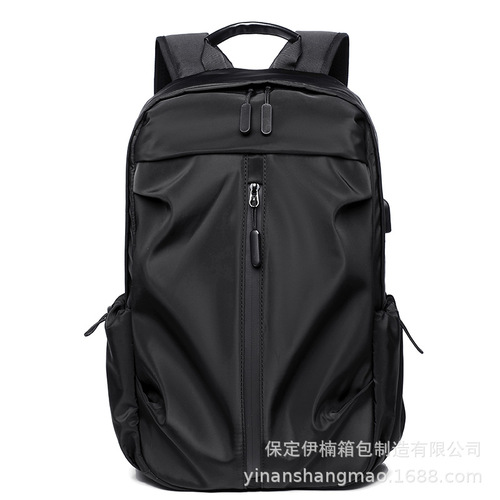 Men's new backpack, large capacity computer bag, backpack with printable logo, student school bag, travel backpack