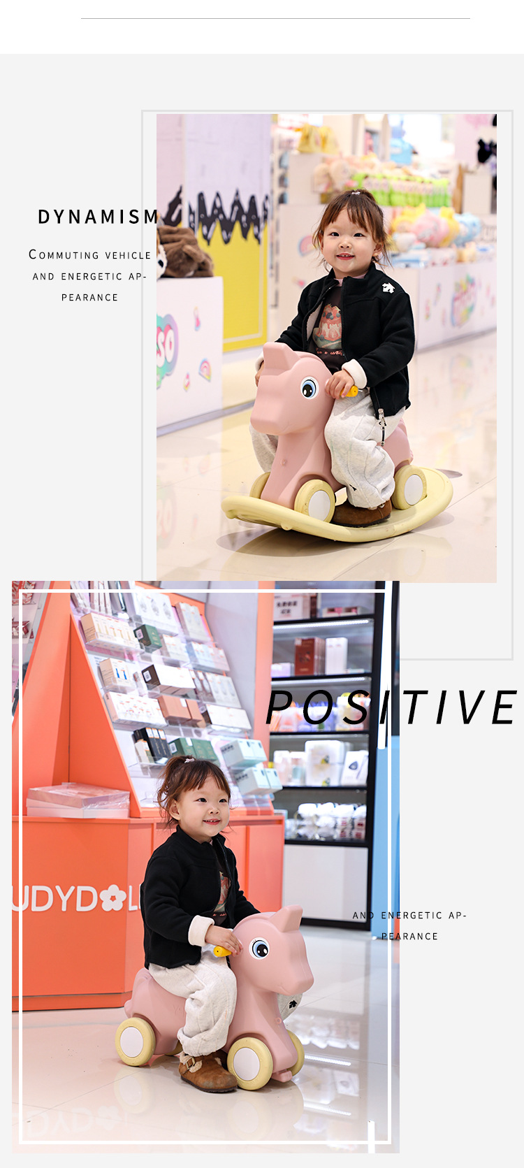 Rocking Horse Children'S Riding Baby Yo-Yo Car 2 In 1 Baby First Birthday Gift Rocking Horse