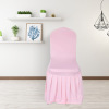 Customized elastic chair sleeve pleated skirt sun skirt wedding hotel restaurant hotel banquet chair cover cover stool set