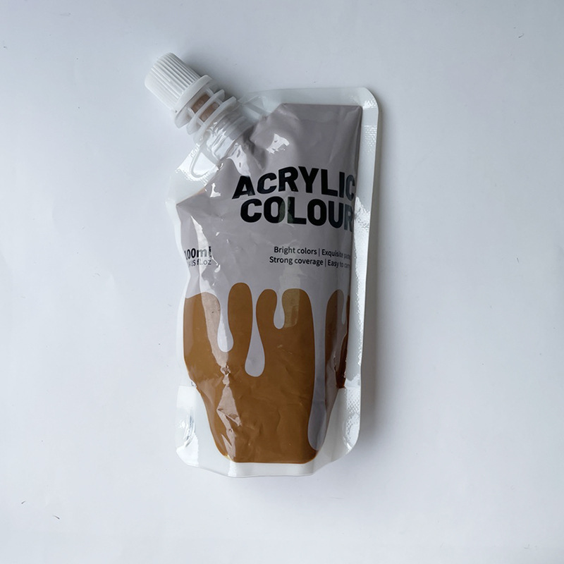 Acrylic pigment 100ml squeeze bag supplement liquid, waterproof, sunscreen, children's art, formalde