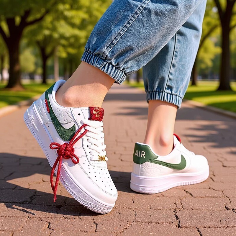 [Special Clearance] White Air Force 1 Sneakers for Men and Women, Af1 Genuine Leather Sports Casual Sneakers with Thick Soles