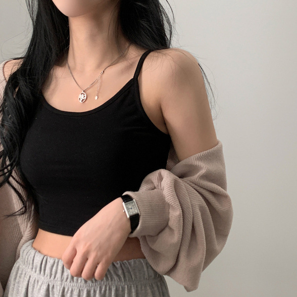 Summer solid tank top