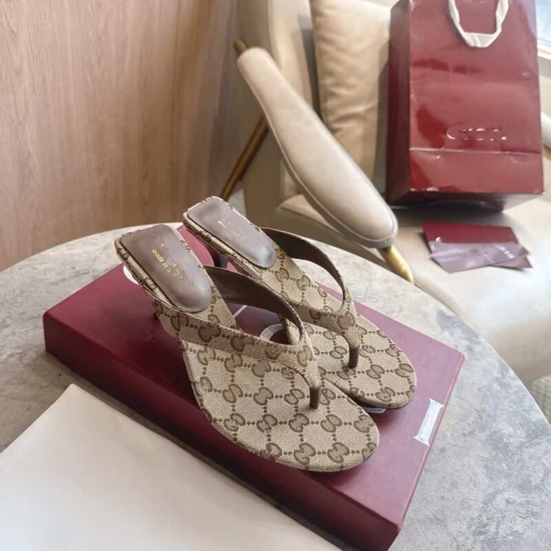 2026G Spring/Summer New Genuine Leather Sole Women's High-Heel Thong Sandals Simple Fashion Versatile Women's Shoes for Export 2026G Spring/Summer New Genuine Leather Sole Women's High-Heel Thong Sandals Simple Fashion Versatile Women's Shoes for Export