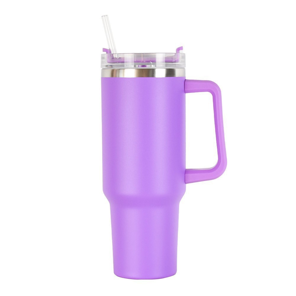 Transfronterizo 40oz mango taza de helado 304 taza de vacío de acero inoxidable aislamiento frío con paja taza de café taza de coche al por mayor