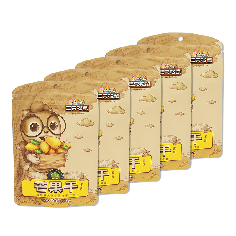 三只松鼠芒果干116g/袋装办公室零食蜜饯果脯水果干包邮