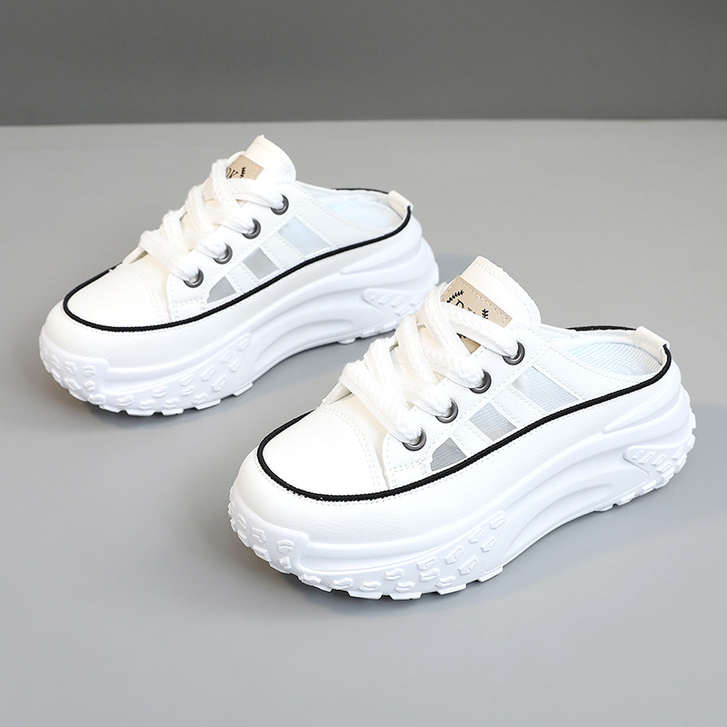 Q072 Nuevas pantuflas caladas para mujer, estilo veraniego, modernas, casuales, transpirables, con suela gruesa que aumenta la altura._voghion.com