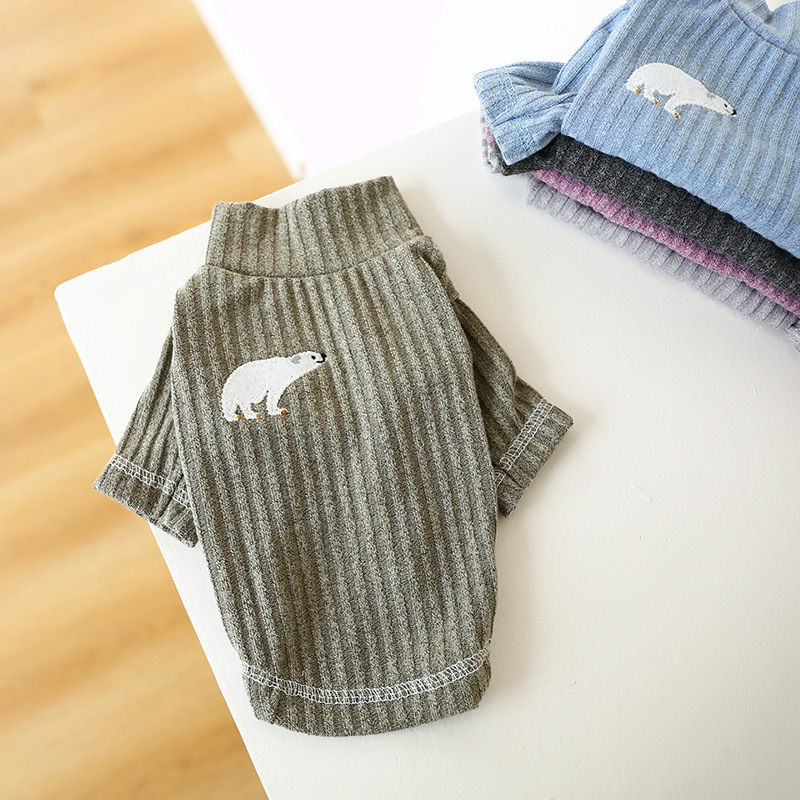 白クマの下地-オリーブグリーン