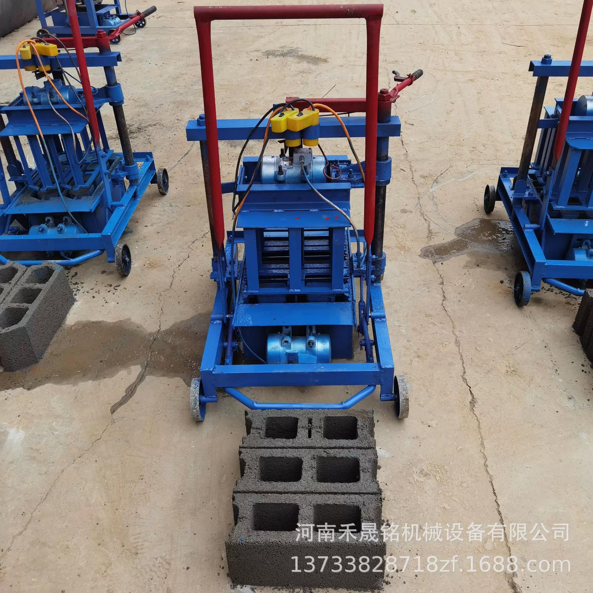 小型2-45移动免烧空心制砖机垫块压砖机水泥移动压砖机厂家直供