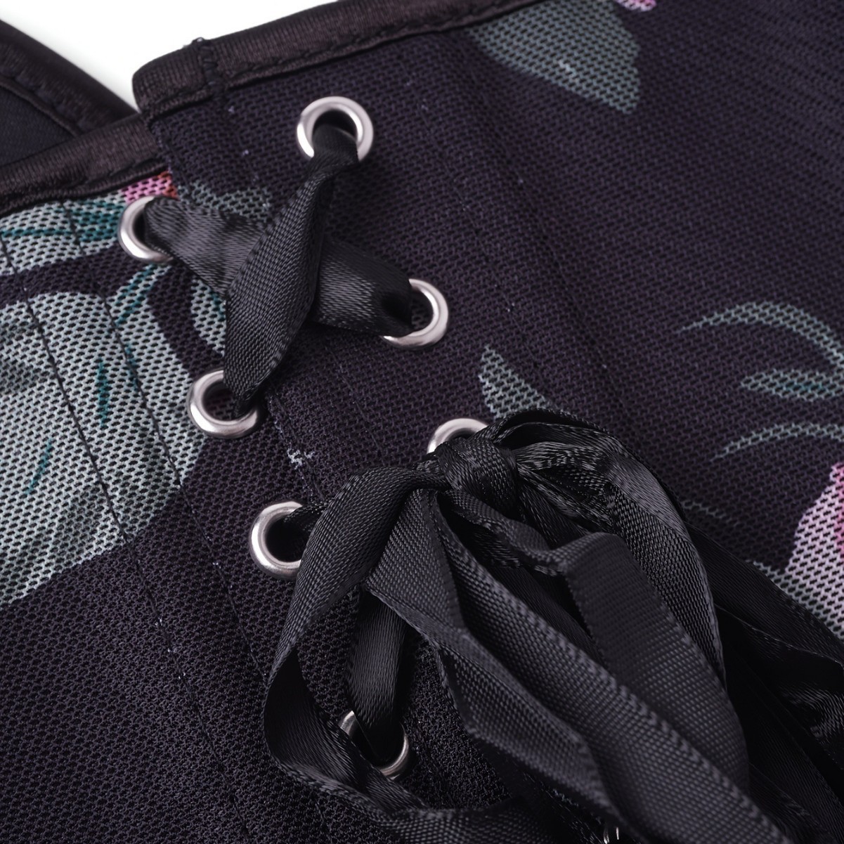 Flor de impresión negra, cintura de cintura, corte, vestimenta de cuerpo, Aliexpress, suministro transfronterizo