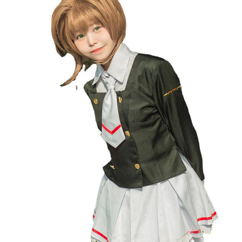 Anime uniform Cardcaptor Sakura cosplayer Cardcaptor Sakura Chii school uniform cosplay set one-piece drop shipping