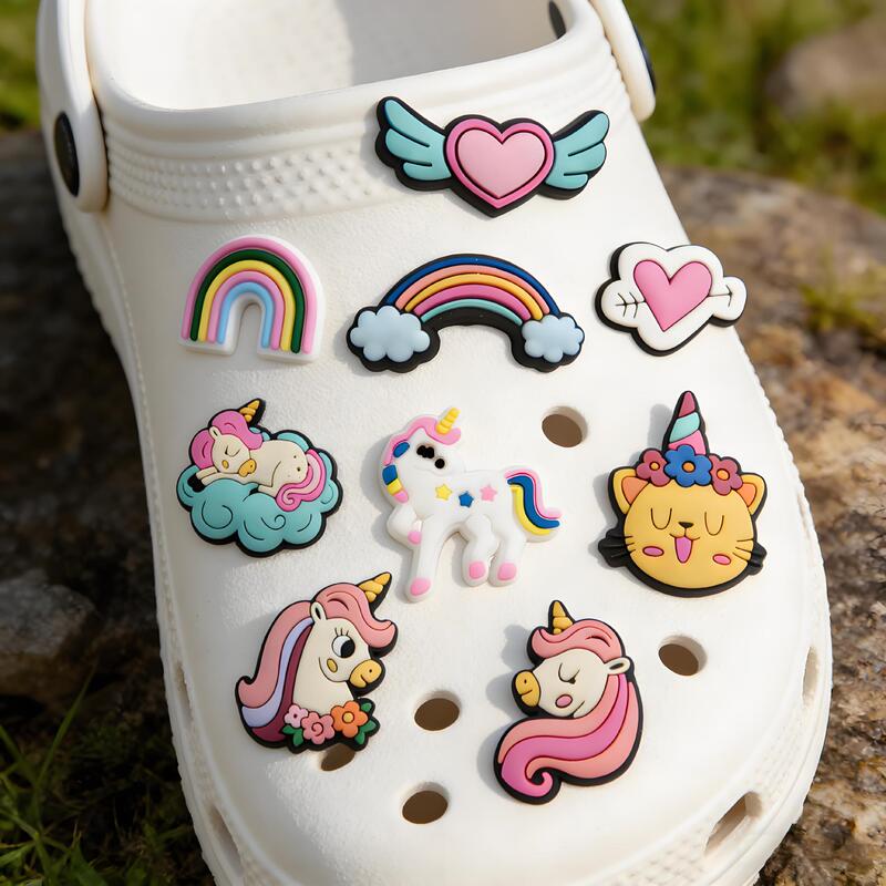 New Cross-Border Unicorn Cartoon Creative DIY Shoe Charms and Decorations, Soft Rubber Accessories for Phone Cases