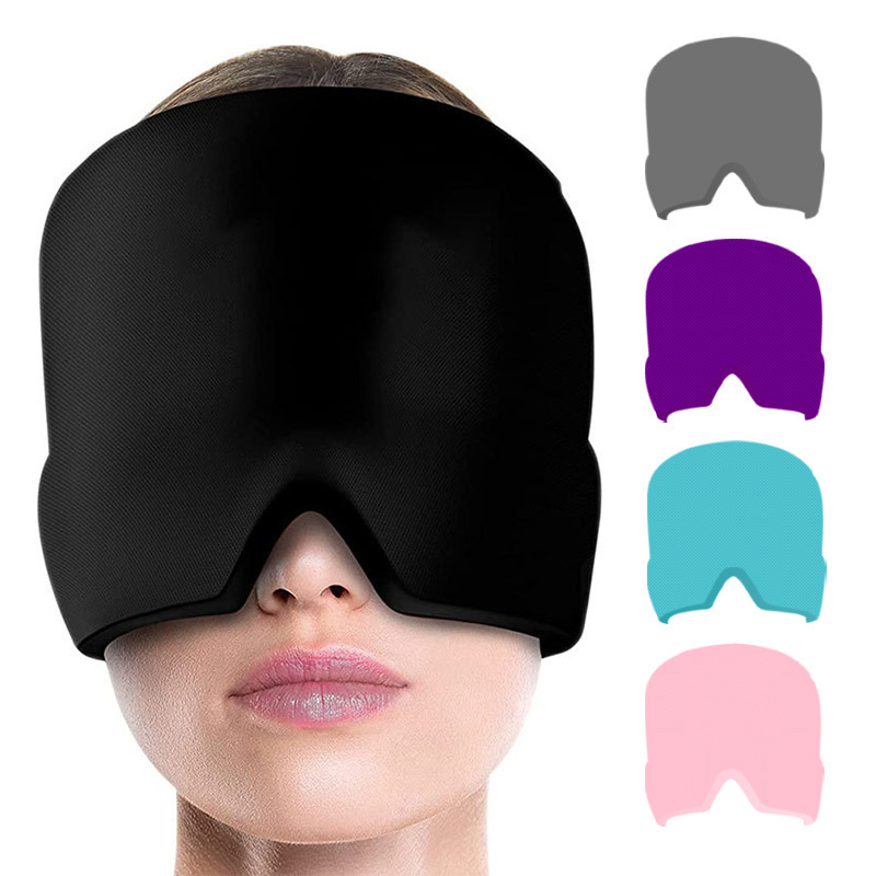 Cross-Border Hot-Selling Hydrogel Ice Compress Head Cover, Cooling Hot and Cold Compress Headgear, Stretchable Physiotherapy Care Eye Mask