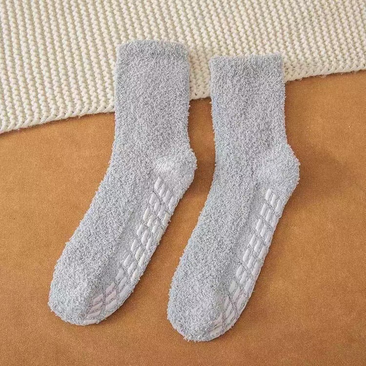 半端の絨毛の靴下のメーカーのサンゴの絨毛の靴下のメーカーの麻の花の中の筒は厚い保温のタオルの靴下の月子の靴下の毛の靴下を厚くします。|undefined