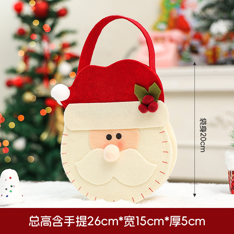 国境を越えたクリスマスリンゴ袋ベルベット箔押し金束口アニメプレゼント袋リボン付き児童キャンディープレゼント袋|undefined