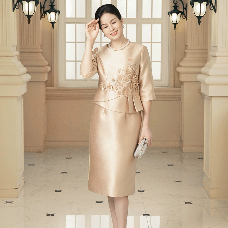 Свадебное торжественное платье из двух частей, длинное платье, платье для тоста, наряд для свекрови, свадебное банкетное платье, бордовое осеннее женское платье для матери.