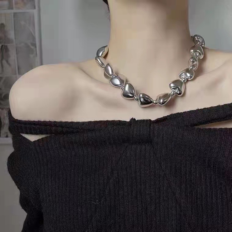 Alloy Material Simple Style Heart Shape Alloy Wholesale Necklace