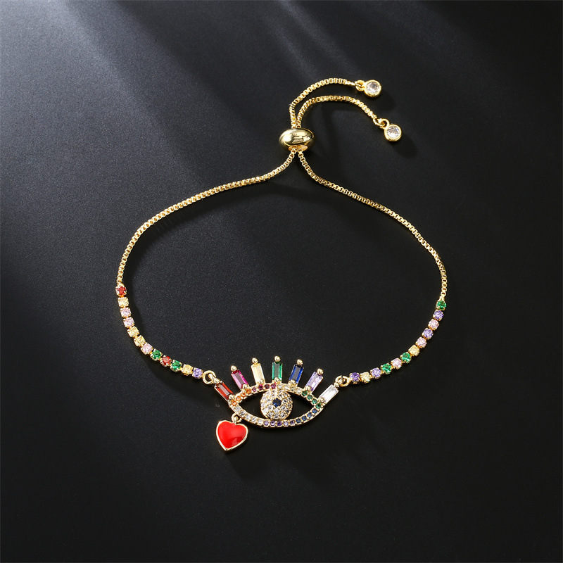 Fashion Eye Copper Bracelets Plating Zircon Copper Bracelets