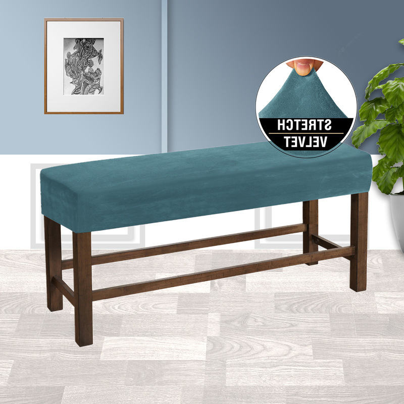 Factory Velvet Super Soft Household Simple Solid Color All-inclusive Dining Chair Cover Thickened Elastic Piano Stool Bench Chair Cover Factory Velvet Super Soft Household Simple Solid Color All-inclusive Dining Chair Cover Thickened Elastic Piano Stool Bench Chair Cover