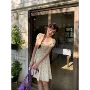 修身碎花气质显瘦连衣裙