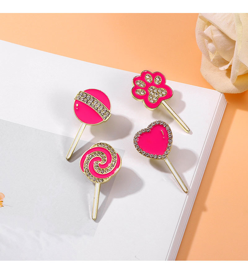 Casual, Daily Occasion Cute Pin Lollipop Heart Shape Zinc Alloy Enamel Unisex Brooches