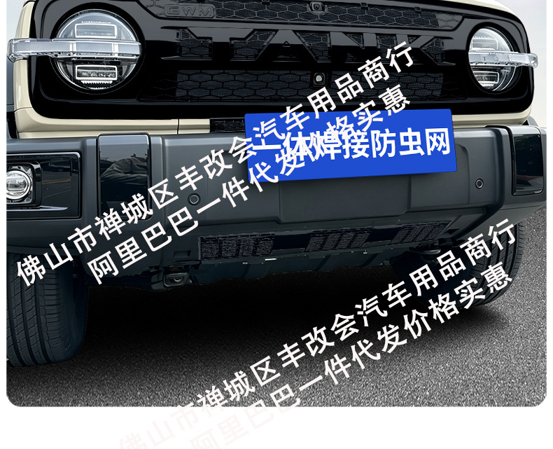 Suitable for the Great Wall Tank 300L new energy/fuel version, integrated welded car anti-insect net for the front grille