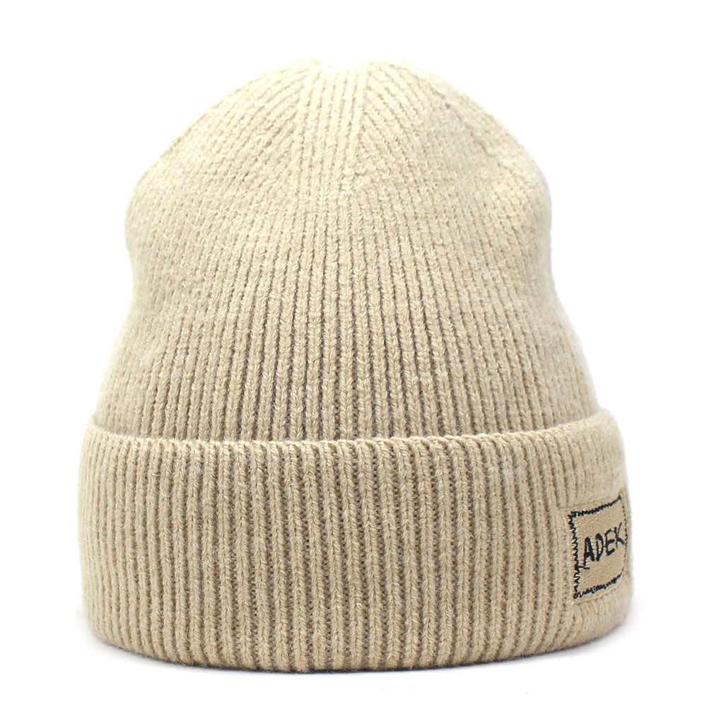 Unisex kašmyro megzta kepurė Moteriška kepurė raidė su ritininiu krašteliu megztinė kepurė vilnonė kepurė_voghion.com