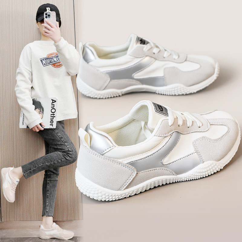 K1508 Nuove scarpe da ginnastica bianche traspiranti 2025 primavera e autunno casual suola sottile resistente all'usura stile coreano college board_voghion.com