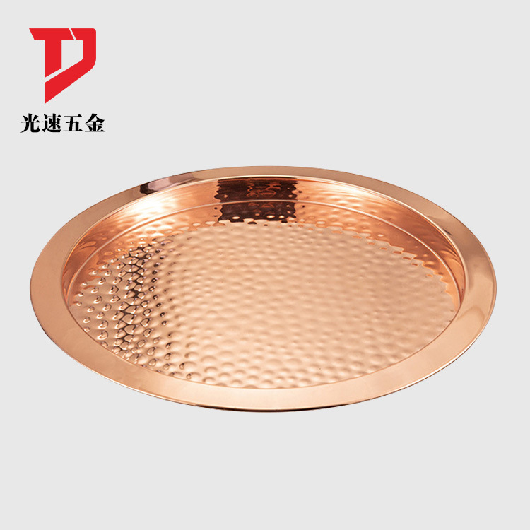 Fábrica al por mayor de acero inoxidable bandeja de frutas 201/304 placa de metal Hotel bar restaurante suministros