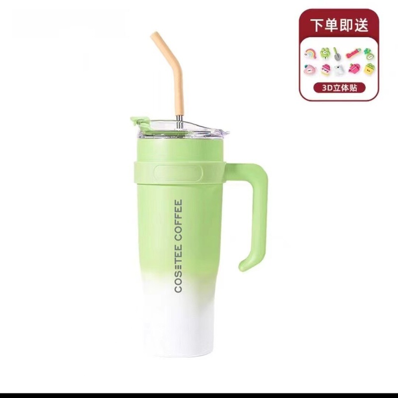 巨无霸40oz汽车保温杯女生高颜值带吸管冰霸杯大容量水杯网红杯子|undefined