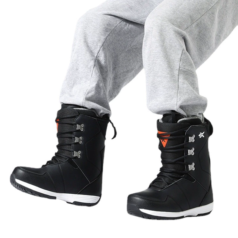 Обувь для сноуборда для мужчин и женщин, традиционные шнурованные снегоступы, универсальное лыжное снаряжение начального уровня, устойчивое к холоду и теплые.