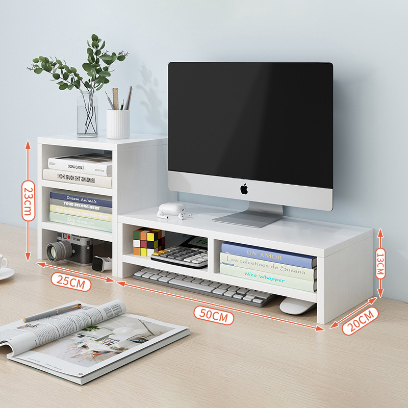 더블 레이어 + 3 레이어 캐비닛 흰색