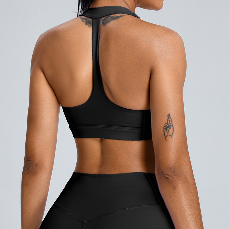 Nuevo chaleco de yoga transfronterizo, ropa interior deportiva trasera de belleza para mujer, ropa de fitness al aire libre para correr de alta intensidad a prueba de golpes