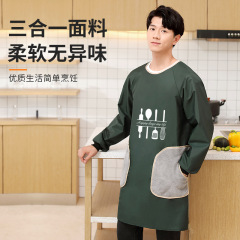 長袖エプロン男性専用家庭用キッチン2023新型カバー飲食作業服防水防油異臭なし
