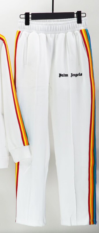 天使のズボン虹のストライプのリボンのジャケットのアルファベットのスーツの制服のコートのリボンのカジュアルなズボンの外国貿易|undefined