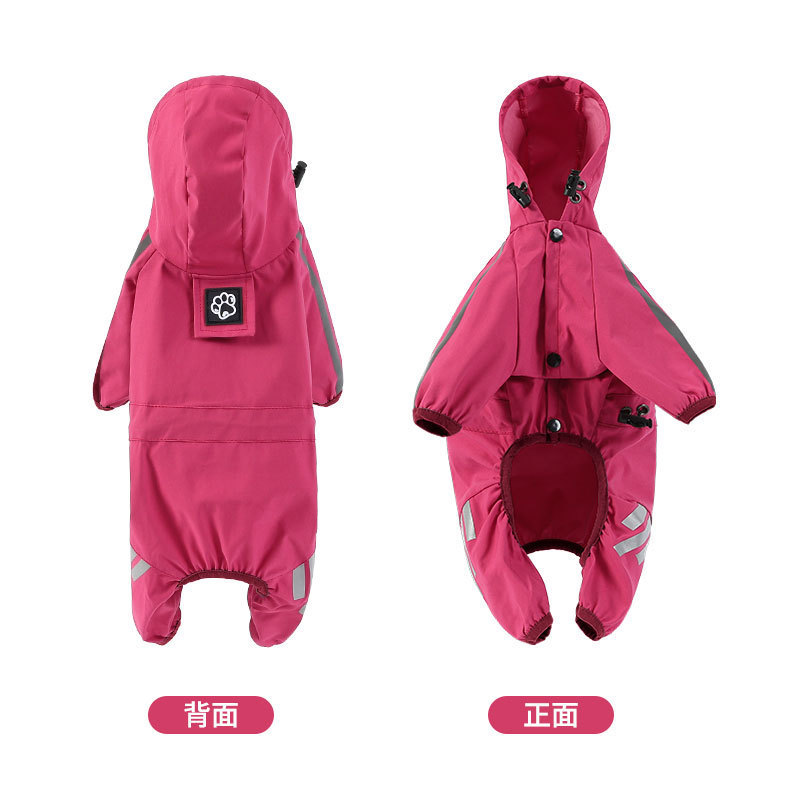 犬四足レインコート防水大中小小型犬ペットレインコート子犬雨の日の外出服ペット用品|undefined