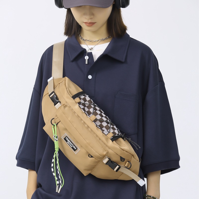 Chest bag for boys ins trendy brand large-capacity backpack trendy shoulder crossbody bag for men Japanese casual sports waist bag