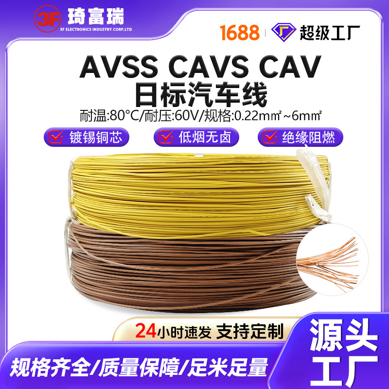 日标汽车线PVC绝缘线束0.3-8平方专用电线AVS AVSS CAVS纯铜线