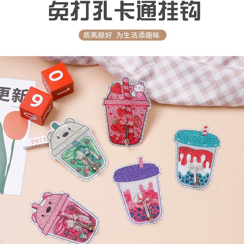 Hook Strong Adhesive Sticker Wall Hanging Load-bearing Hook Nail-free Hook Nail-free Hook Hook Cartoon Cup