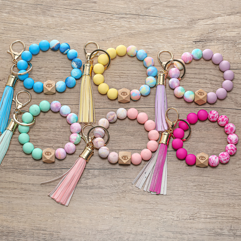 colorful silicone starry sky with beads