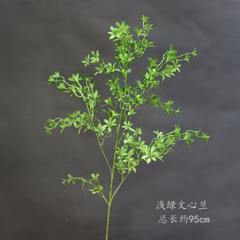 Flores de imitación verde, techo de bosque, plantas verdes, hojas, flores de boda, accesorios de decoración floral con hojas, flores falsas, hierba de caña