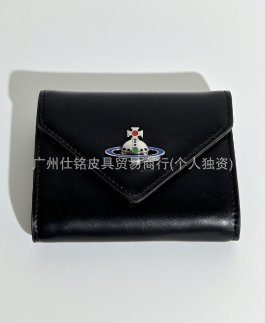 검정색 삼원 로고 멀티 카드 지갑