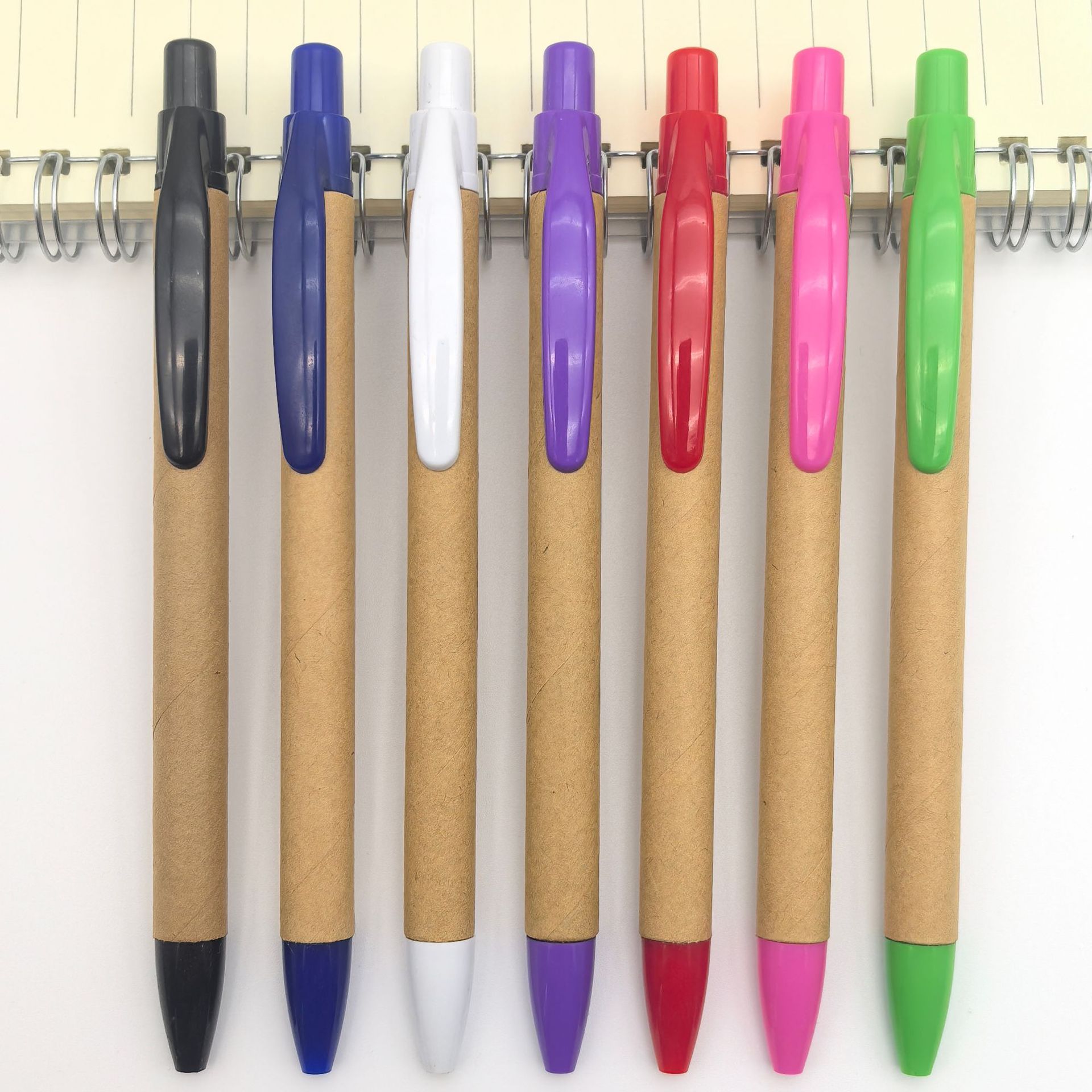 Transfronterizos venta caliente lápiz de bolas de tubo de papel al por mayor kraft degradable lápiz atómico ecológico puede personalizar logotipo lápiz de tubo de papel