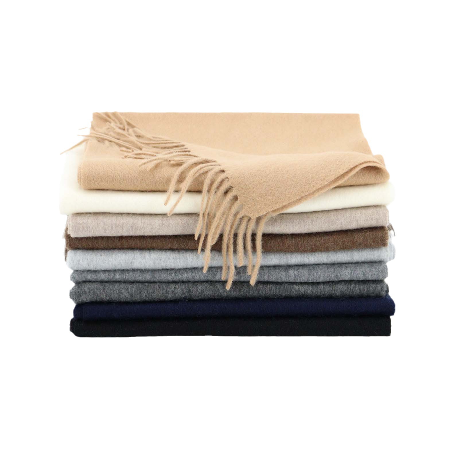 Color sólido simple 100% bufandas de lana coreana sensación de atmósfera femenina de otoño y invierno sensación de alto nivel de collar universal al por mayor