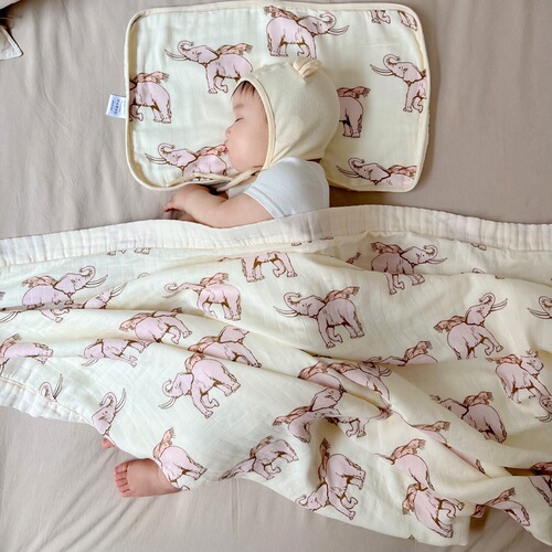 Four-layer bamboo cotton quilt type A newborn bag sheet baby blanket newborn baby bath towel cover quilt blanket