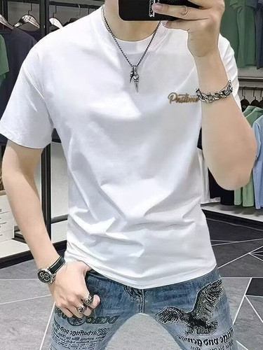 High-end American-style short-sleeved T-shirts for men, new summer couple's t-shirts, loose casual tops for men