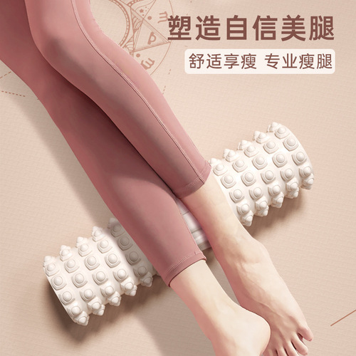 Round floating point foam roller crescent row yoga column muscle relaxation fitness massage stick hollow roller yoga stick