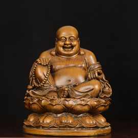 招财弥勒佛摆件笑佛像新中式家居客厅玄关店铺办公室装饰品工艺品