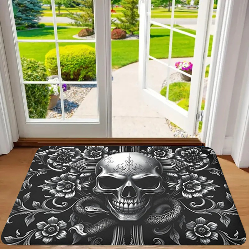 Alfombra de franela estampada, estilo playa, antideslizante, resistente a la suciedad, resistente al desgaste, alfombra para la entrada, dropshipping transfronterizo Y2.