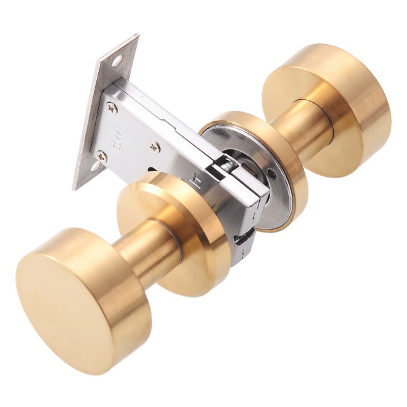 Невидимый круглый дверной замок из нержавеющей стали, дверной замок для спальни, скрытый бесшумный дверной замок, деревянная дверь, односторонняя дверная ручка, скрытый дверной замок